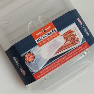 Nordic Ware Micro-Ware Covered Bacon Rack Microwave Cookware